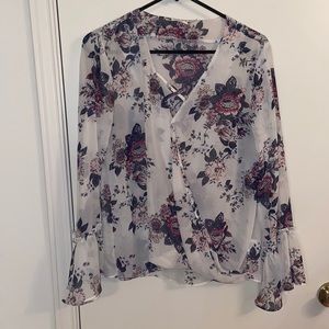 Pink Rose floral blouse